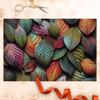 Vibrant Colorful Seasonal Autumn Leaves Tissue Paper