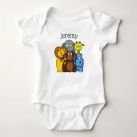 Jungle or Zoo Animals Themed Personalized Baby Tee