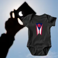 Ohio Total Solar Eclipse Customizable City  Baby Bodysuit