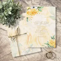 Rose Garden Save the Date Yellow ID764