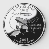 Faux Louisiana State Quarter Clock