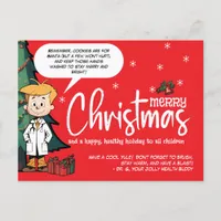 Pediatrician's Merry Message to Young Patients Holiday Postcard