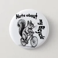 Cute cyclist Squirrel bicycle fun cycle gift Button