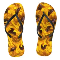 Sunflower Swirl Flip Flops