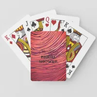 Bridal Shower Opulent Satin Red Poker Cards
