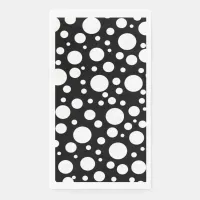White Polka Dots on Black | Paper Guest Towels
