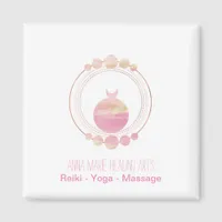 New Age Pink Rose Gold Sacred Geometry Magnet