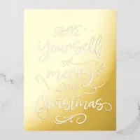 Have Yourself a Merry Little Christmas, Simple Foil Holiday Postcard