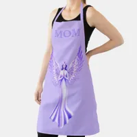 Purple Angel With Sparkly Wings | Mom Christmas Apron