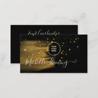 Black and Gold Square Business Card