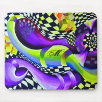 80`s Retro Geometric Pattern Mouse Pad