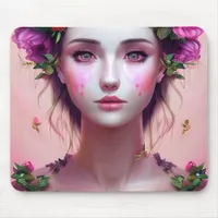 Ethereal Enchanted Fairytale Beautiful Woman Mouse Pad