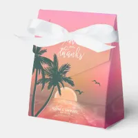 Tropical Isle Sunrise Love and Thanks Pink ID581 Favor Boxes