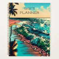 Beautiful Comic Pop Art Style Beach Scene Planner