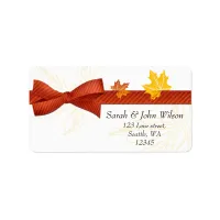 autumn wedding ,return address label