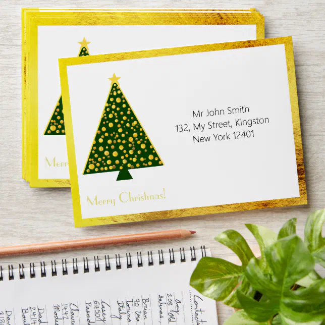 Simple Christmas tree - merry christmas Envelope