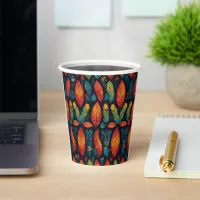 Colorful leaf's in fall Paper cup