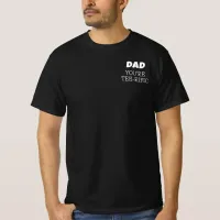 Golfing Dad You're Tee-Rific Pocket Style Black T-Shirt