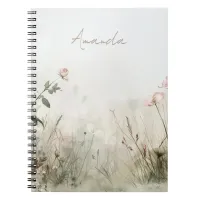 Dreamy Scene of Spring Flowers Notebook