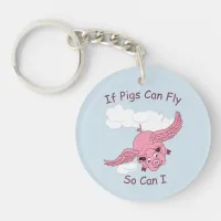 Flying Pig Acrylic Keychain