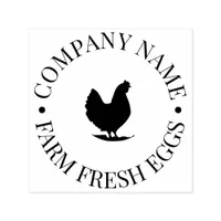 Custom Business Branding Vintage Poultry Farm Egg Self-inking Stamp