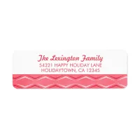 Traditional Mid Century Modern Holiday Pink Label