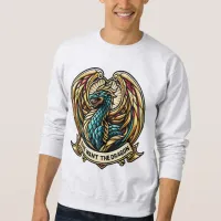 Enchanted Dragon Stain Glass Design Sweatshirt