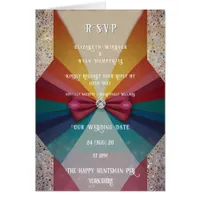 Colorful Elegant Rainbow Wedding Invitation 