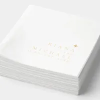 Chic Minimalist Wedding ID1020 Foil Napkins