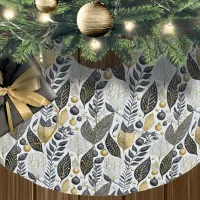 Black Gold Christmas Pattern#21 ID1009 Brushed Polyester Tree Skirt