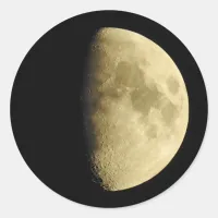 Moon Close Up Photo Classic Round Sticker