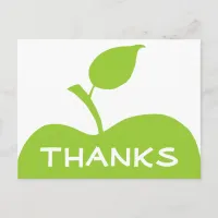 Apple Green Thank You Postcard