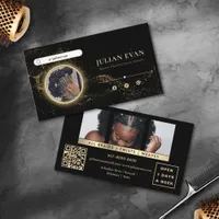 Stylish Black and Gold African Hair Braiding Business Card