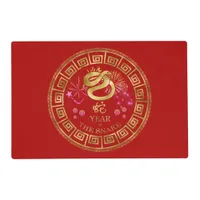 Chinese Zodiac Snake Red/Gold ID542 Placemat