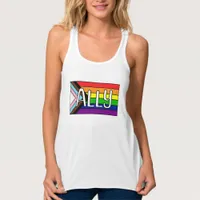 LGBTQIA+ Ally | Rainbow Flag Tank Top