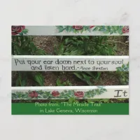 "The Miracle Trail" Inspirational Quote Postcard