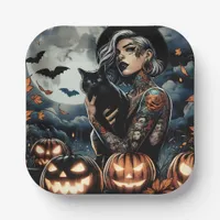 Grab a Broom | Witch Themed Halloween Party Paper Plates