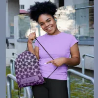 Abstract Purple Star  Drawstring Bag