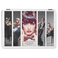 Modern Glamour Retro Style Portfolio Photo Collage iPad Air Cover