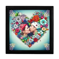 Add Your Picture | Floral Heart Frame Gift Box