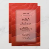 Red Ranunculus Graduation Party Invitation