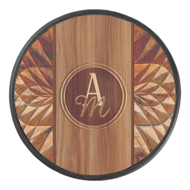 Wood Pattern Hockey Puck