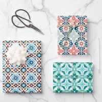 Moroccan Zellij Pattern Gift Wrapping Paper Sheets