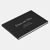 Black "Through All Eternity" Minimalist Wedding Guest Book