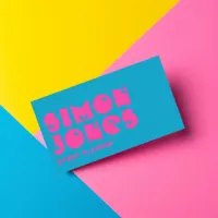 Whimsical Modern Typography Business Card