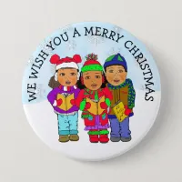 We Wish you a Merry Christmas Holiday Greetings Button