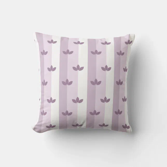 puple leaves throw pillow