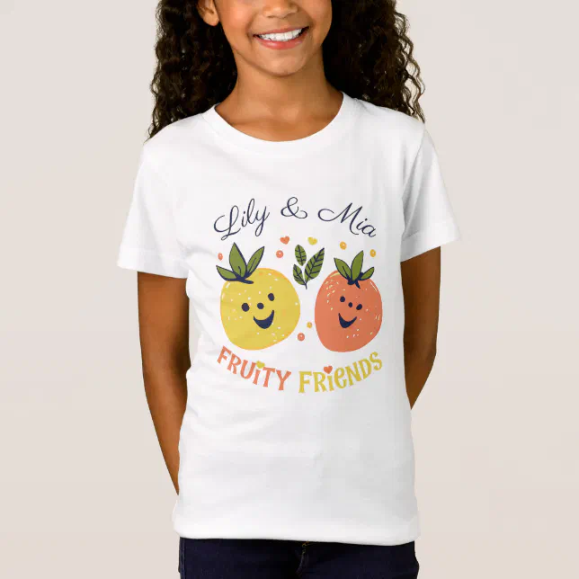 Fruity Best Friends Strawberry and Orange T-Shirt