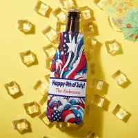 Fourth of July | Stars and Stripes Personalized Bottle Cooler