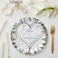 Beautiful,elegant & whimsical wedding themed decor paper plates